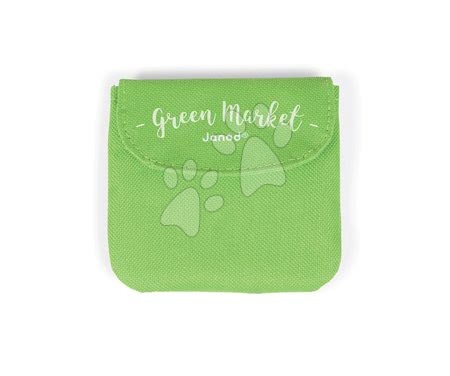 Dřevěné dětské obchůdky - Set dřevěný obchod s pokladnou Green market Janod - 8
