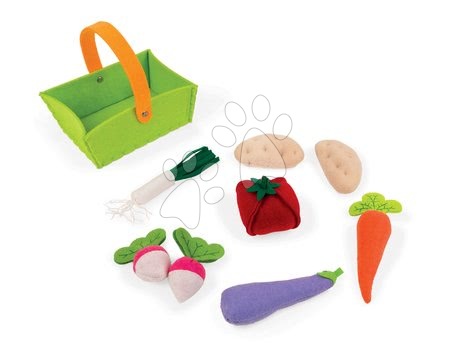 Dřevěné dětské obchůdky - Set dřevěný obchod s pokladnou Green market Janod - 9