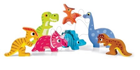 Puzzle pro nejmenší - Dřevěné puzzle pro nejmenší Dinosaurus Chunky Janod - 1