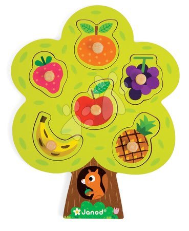 Puzzle pro nejmenší - Dřevěné puzzle pro nejmenší Fruit Tree Janod - 1