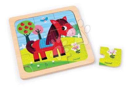 Puzzle pro nejmenší - Dřevěné puzzle pro nejmenší Set 3 Puzzles Janod - 7