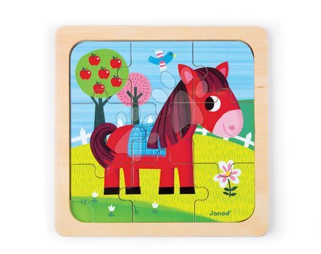 Puzzle pro nejmenší - Dřevěné puzzle pro nejmenší Set 3 Puzzles Janod - 3