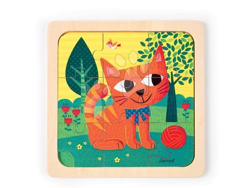 Puzzle pro nejmenší - Dřevěné puzzle pro nejmenší Set 3 Puzzles Janod - 2