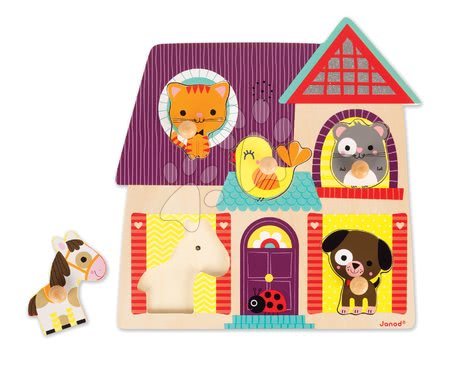 Puzzle pro nejmenší - Dřevěné puzzle pro nejmenší My Little Friends Janod - 1