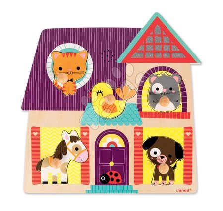 Puzzle pro nejmenší - Dřevěné puzzle pro nejmenší My Little Friends Janod - 3