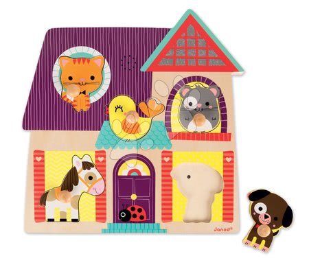 Puzzle pro nejmenší - Dřevěné puzzle pro nejmenší My Little Friends Janod - 4