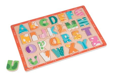 Puzzle pro nejmenší - Dřevěné puzzle Kitten ABC Janod - 1