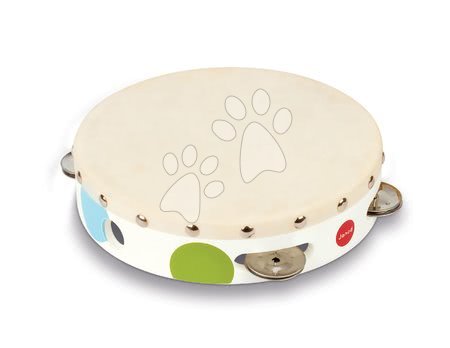 Dětské hudební nástroje - Dřevěná tamburína Confetti Tambourine Janod