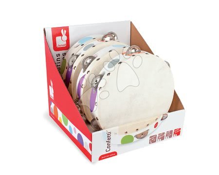 Dětské hudební nástroje - Dřevěná tamburína Confetti Tambourine Janod_1