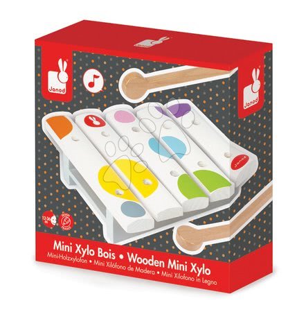 Dětské hudební nástroje - Dřevěný xylofon Confetti Mini Xylo Janod_1