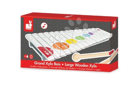 Dětské hudební nástroje - Velký dřevěný xylofon Confetti Large Xylo Janod - 1