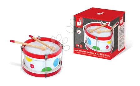 Dětské hudební nástroje - Dřevěný buben Confetti Drum Janod - 1