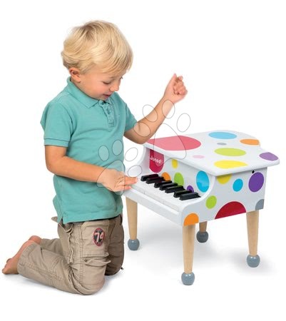 Dětské hudební nástroje - Dřevěný klavír Confetti Grand Piano Janod - 1