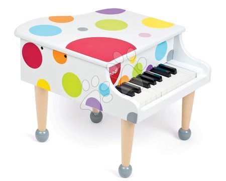Dětské hudební nástroje - Dřevěný klavír Confetti Grand Piano Janod - 3