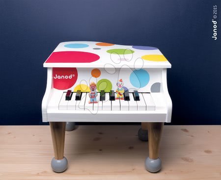 Dětské hudební nástroje - Dřevěný klavír Confetti Grand Piano Janod - 6