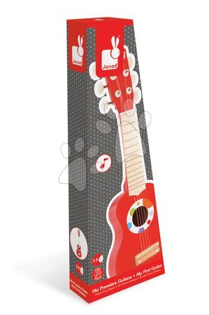Dětské hudební nástroje - Dřevěná kytara My First Confetti Guitar Janod - 1