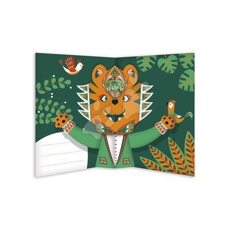 Trabalhos manuais e criação - Mini conjunto criativo Cartões com animais Origami Cartões Pop-Up Animal Atelier Janod - 4