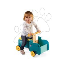 Дървени балансни колички - Drevené odrážadlo Hroch Hippopotamus Ride-On Janod - 3