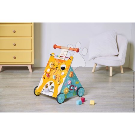 Brinquedos didáticos de madeira - Caminhante multifuncional de madeira Gato Multi-atividades Caminhante para Bebê Janod - 6