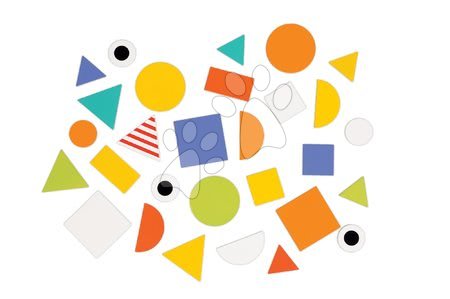 Puzzle pro nejmenší - Dřevěná vkládačka Učíme se tvary Janod 29 ks tvarů - 13