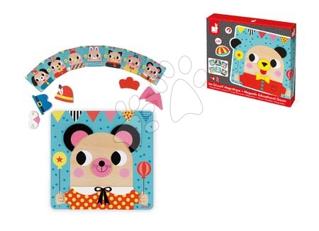 Puzzle pro nejmenší - Dřevěná magnetická hra Sestav zvířátka Janod_1