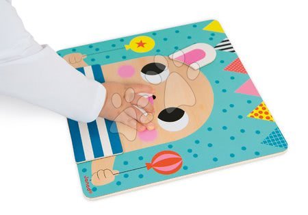 Puzzle pro nejmenší - Dřevěná magnetická hra Sestav zvířátka Janod - 5