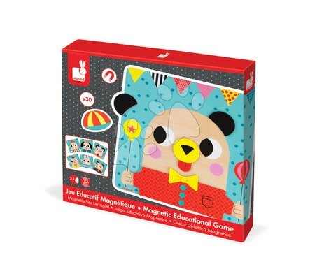Puzzle pro nejmenší - Dřevěná magnetická hra Sestav zvířátka Janod - 10