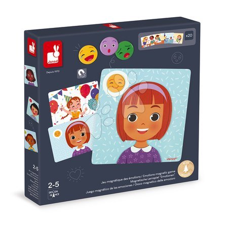 Magnetne igrače iz lesa - Magnetická hra Emócie a pocity Emotions Magnetic Game Janod - 2