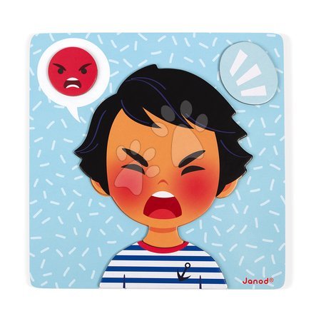 Magnetne igrače iz lesa - Magnetická hra Emócie a pocity Emotions Magnetic Game Janod - 8