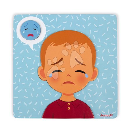 Magnetne igrače iz lesa - Magnetická hra Emócie a pocity Emotions Magnetic Game Janod - 9