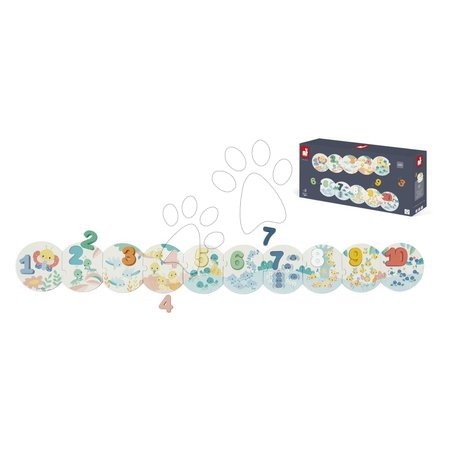 Quebra-cabeças e montagens de madeira - Puzzle de encaixe de madeira Números Pure Meu Primeiro Quebra-Cabeça de Números Janod - 7