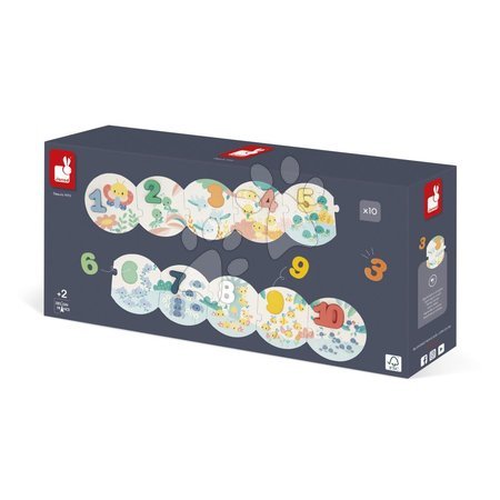 Quebra-cabeças e montagens de madeira - Puzzle de encaixe de madeira Números Pure Meu Primeiro Quebra-Cabeça de Números Janod - 3