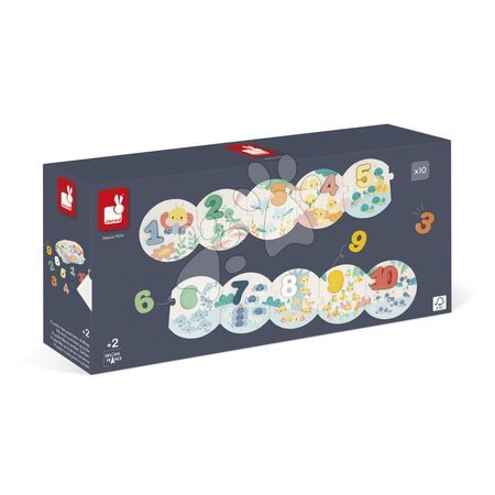 Quebra-cabeças e montagens de madeira - Puzzle de encaixe de madeira Números Pure Meu Primeiro Quebra-Cabeça de Números Janod - 2