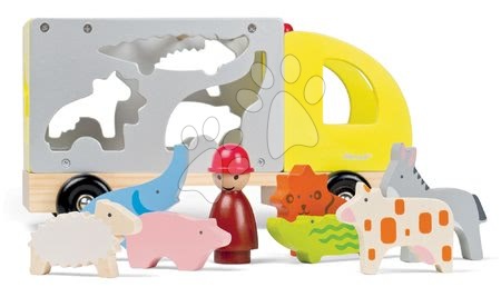 Nákladní auta - Dřevěný kamion Multi Animo Maxi Truck Janod - 2