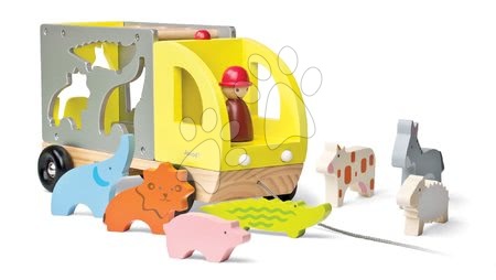 Nákladní auta - Dřevěný kamion Multi Animo Maxi Truck Janod - 3