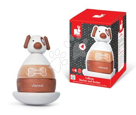 Vývoj motoriky - Dřevěný pes Roly-Poly Janod - 2