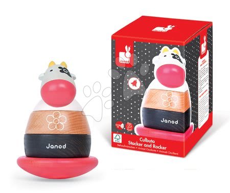 Vývoj motoriky - Dřevěná kravička Roly-Poly Janod - 2