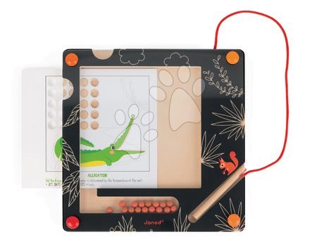 Juegos de mesa en lenguas extranjeras - Juego magnético de madera Alfabeto con animales Janod - 5
