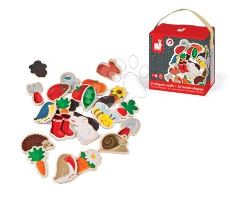 Magnetky pro děti - Dřevěné magnetky Garden Magnets Janod - 3