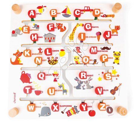 Cizojazyčné společenské hry - Společenská hra Labyrinth Alphabet Game Janod - 3