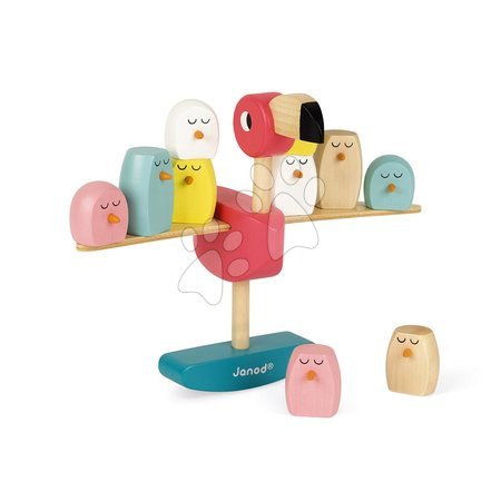 Brinquedos didáticos de madeira | Página 4 - Brinquedo de equilíbrio de madeira Flamingo Balancing Game Zigolos Janod