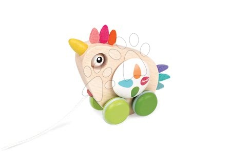 Играчки за дърпане - Дървено пиленце Pull Along Janod