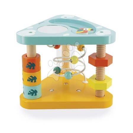 Дървени дидактични играчки - Дървен дидактичен триъгълник Multi-activity Triangle Tropic Janod - 3