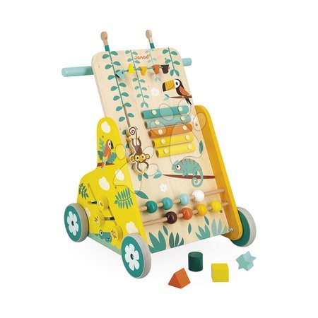 Brinquedos didáticos de madeira | Página 3 - Andarilho multifuncional de madeira Multi-activity Trolley Tropik Janod