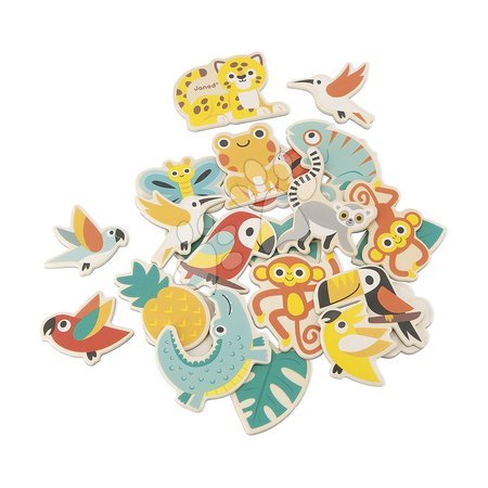 Магнити за деца | Страница 2 - Дървени магнитчета Тропически животни Tropical Magnets Set Tropik Janod