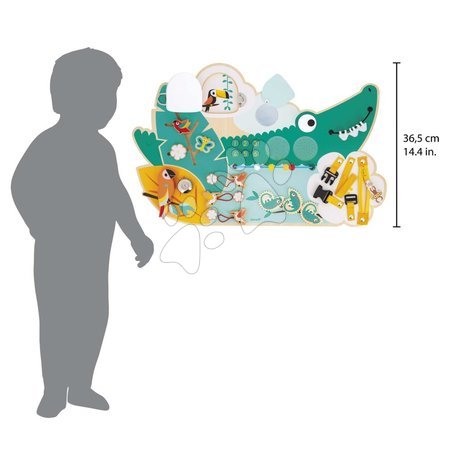 Didaktische Holzspielzeuge - Holz-Lernspiel Krokodil – Activity Board Tropik von Janod - 7