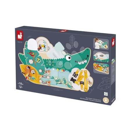 Didaktische Holzspielzeuge - Holz-Lernspiel Krokodil – Activity Board Tropik von Janod - 14
