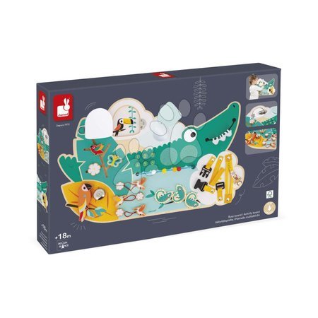Didaktische Holzspielzeuge - Holz-Lernspiel Krokodil – Activity Board Tropik von Janod - 13