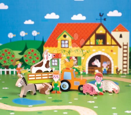 Garáže  - Dřevěné pohádkové figurky Mini Story Janod 7-12 dílků - 5