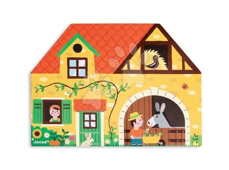 Garáže  - Dřevěná stavebnice Farma Story Set Box Janod - 1